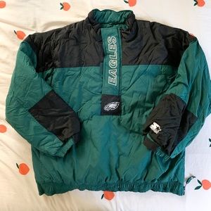 VINTAGE 90s Eagles Insulated Starter Jacket (NFL)